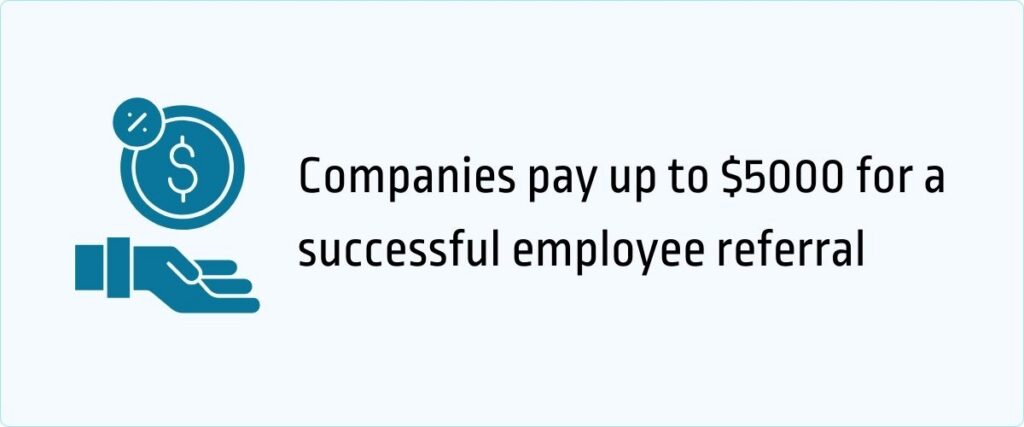 pay for successful employee referral
