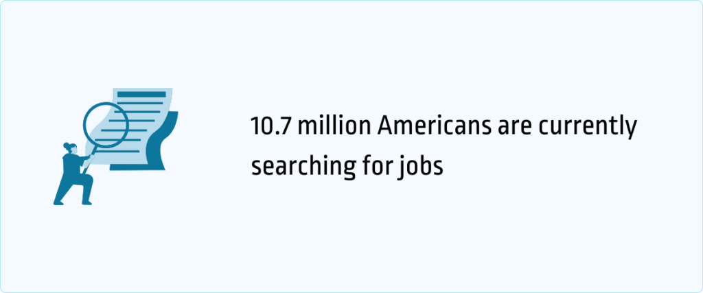 10.7 million Americans are currently searching for jobs