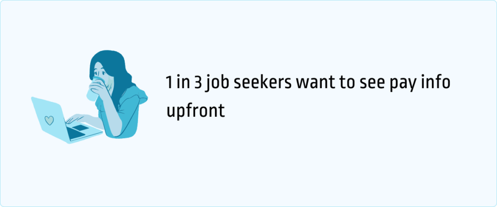 1 in 3 job seekers want to see pay info upfront