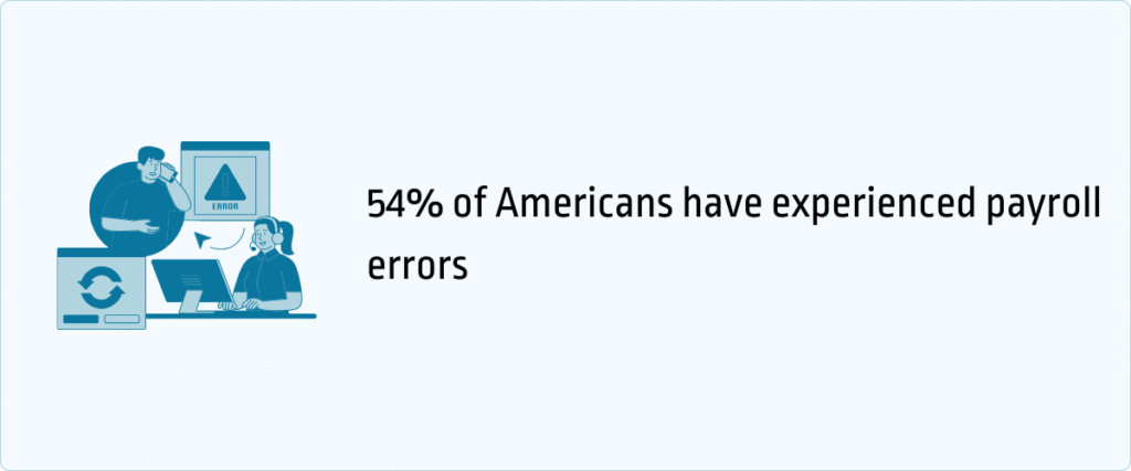 US payroll errors statistics