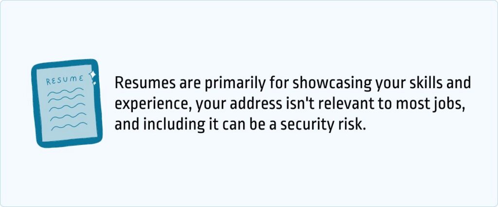 Omit address on resume