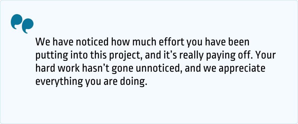 positive feedback example