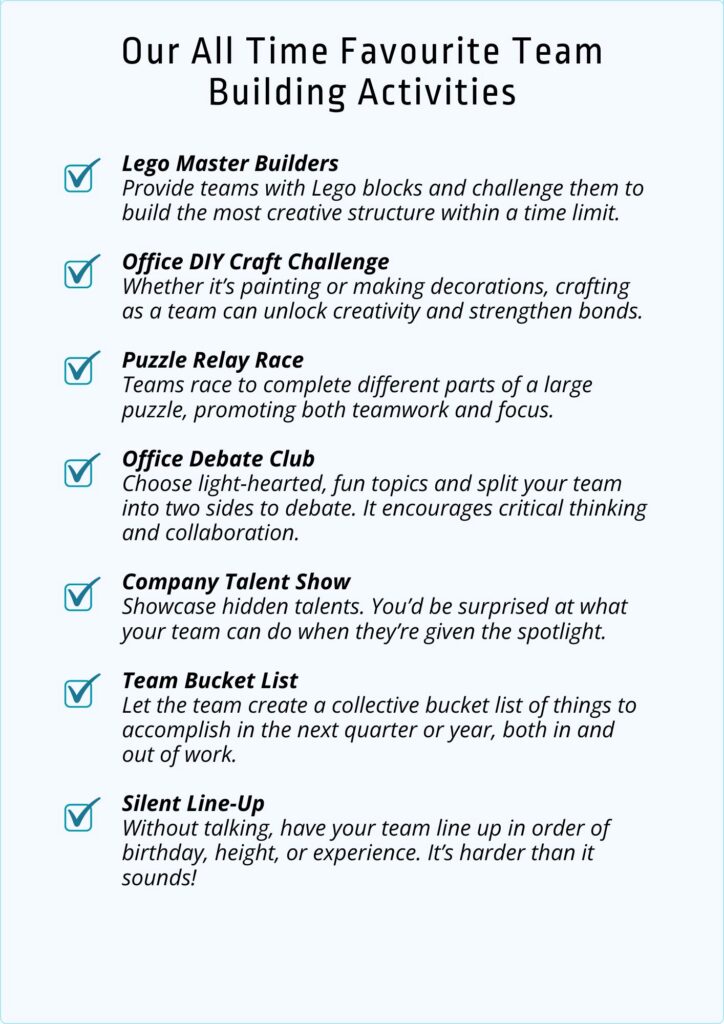 favourite team building activities