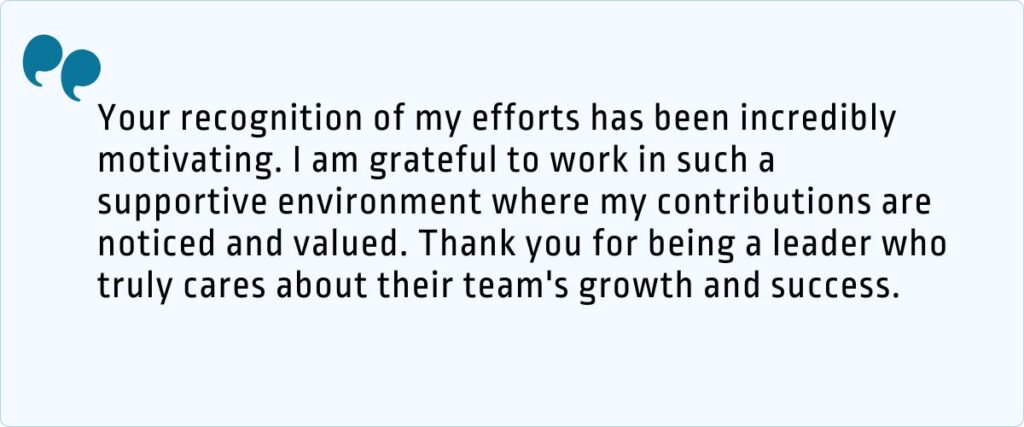 thank you message for your boss